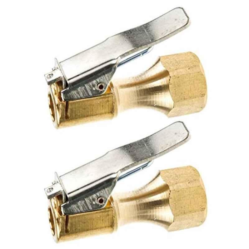 1/4 inch Straight Brass Air Inflator Tire Chuck (Pack of 2)