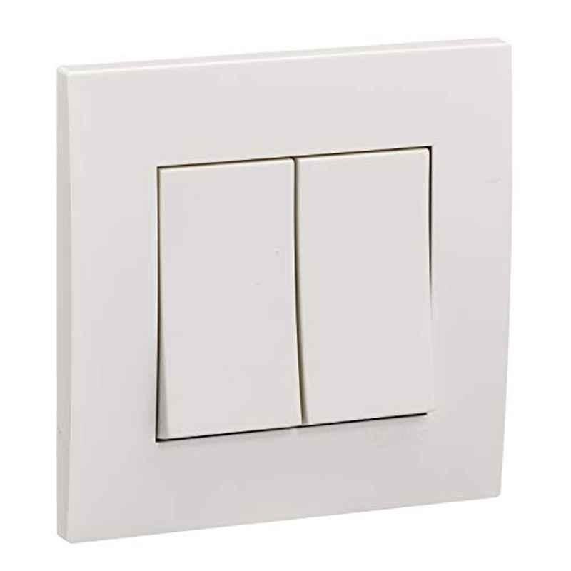 Schneider Electric Vivace 16A 1 Way 2 Gang Polycarbonate White Double Switch