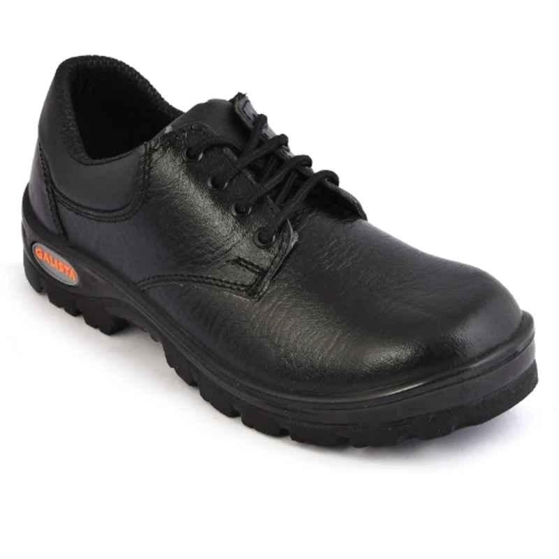 Galista Apollo PU Steel Toe High Ankle Black Safety Shoes, Size: 9