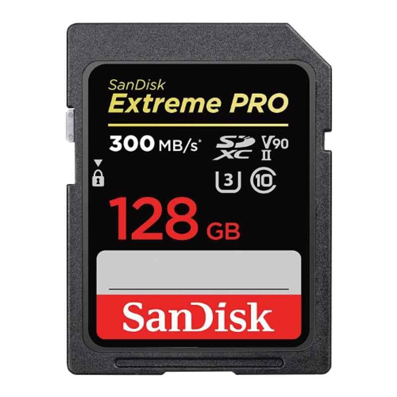 Sandisk Extreme PRO 128GB Black SDXC UHS-II Camera Card, SDSDXDK-128G-GN4IN