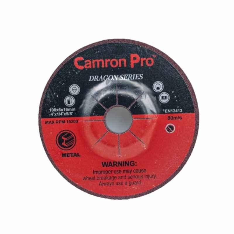 Camron Pro Dragon 100mm Red Metal Grinding Wheel, I001166 (Pack of 5)