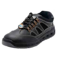 Acme Blitz Rushh Leather Low Ankle Steel Toe Black Safety Shoes, Size: 10