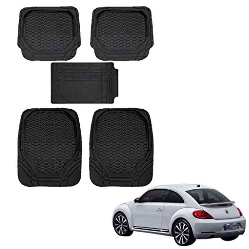 Kozdiko 8855TW 5 Pcs Rubber Black Rubber Car Mat Set for Volkswagen Beetle