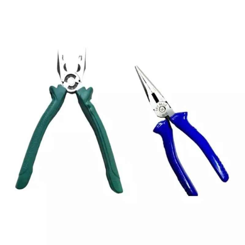 Sky Blue 2 Pcs 7.8 inch Lineman Plier Combo, SBE_PLIER_COMBO_MOD_01365
