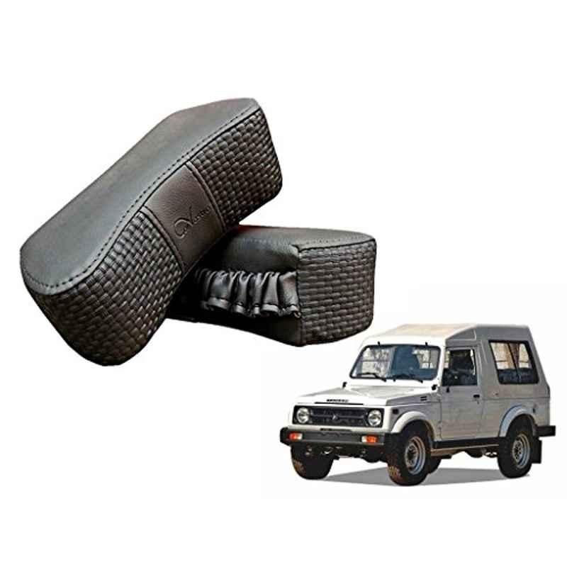 Kozdiko 2 Pcs Memory Foam Grey Luxurious Neck Rest Cushion Pillow Set for Maruti Gypsy