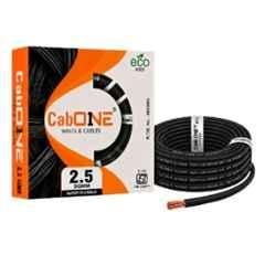 CabONE 2.5 Sqmm Black FR PVC Multi Strand Electrical Wire, CabONE020, Length: 90m