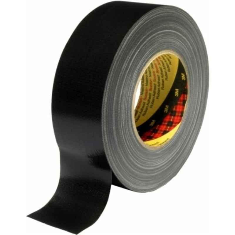 3M 389 50x0.26mm Black Extra Heavy Duty Duct Tape Roll, Length: 50 m