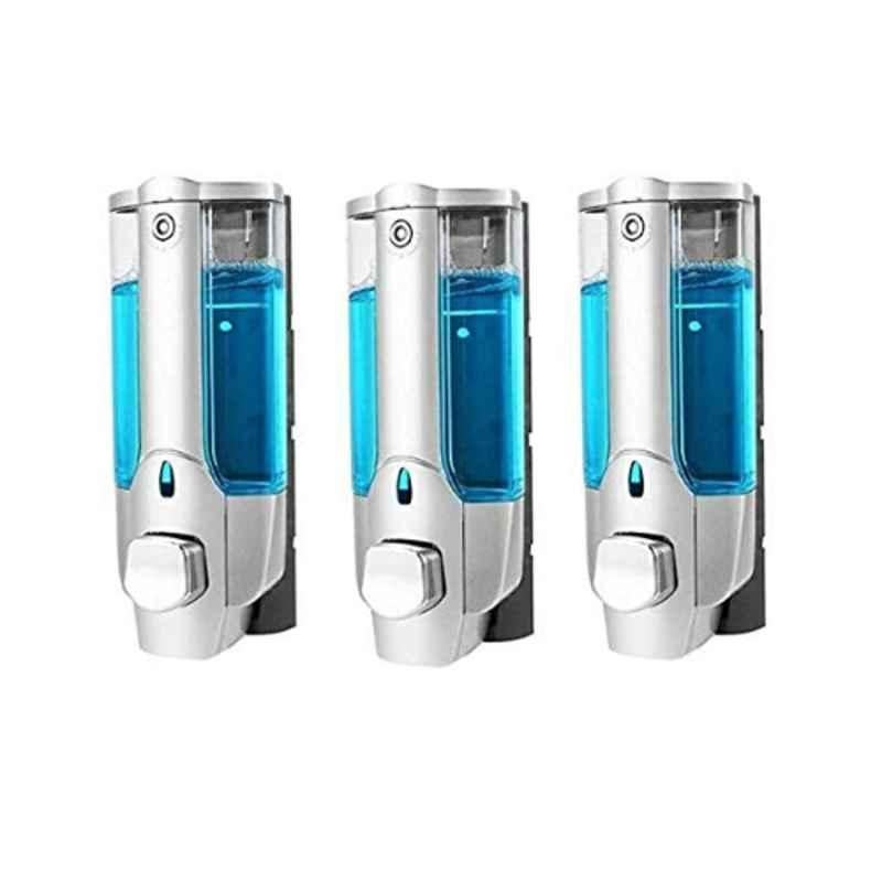 Rigwell Lifetime 350ml Abs Plastic Multi Purpose Wall Mounted Liquid Soap Dispenser (Pack of 3)