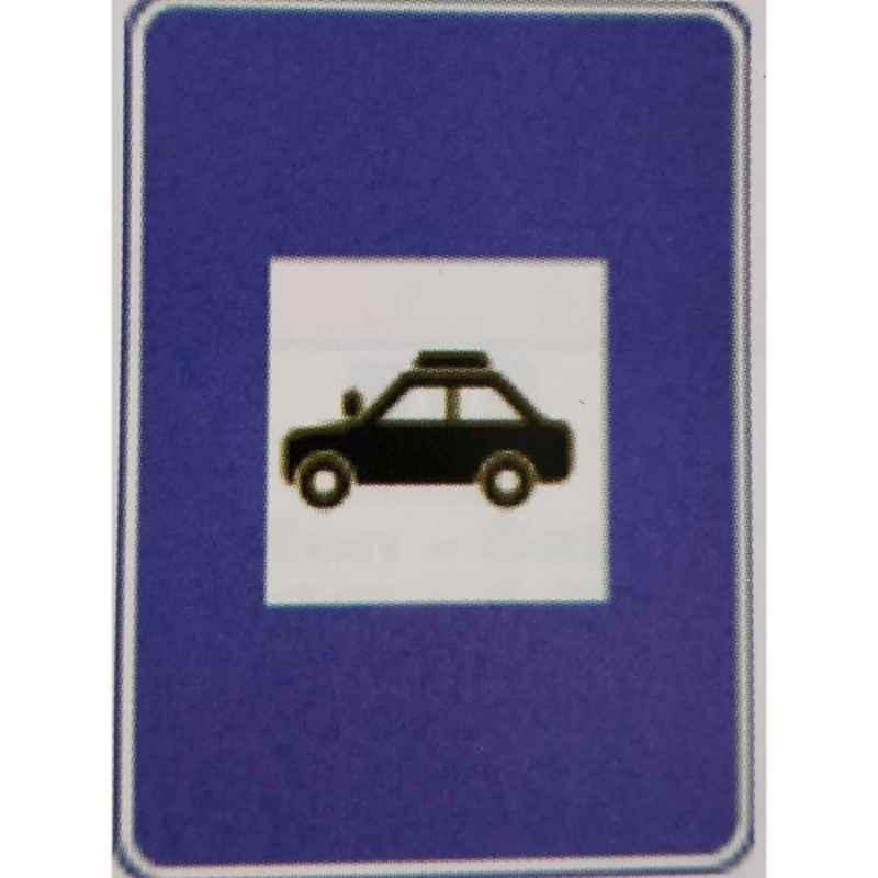 Ladwa Aluminium Blue & White Taxi Stand Informative Retro Reflective Road Signage, LSI-IMBSB-TSI