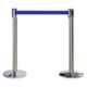 Ladwa 2 Pcs Stainless Steel Hook Type Barricade Set with 2.25m Blue Nylon Belt, UD-O2JO-UWAK