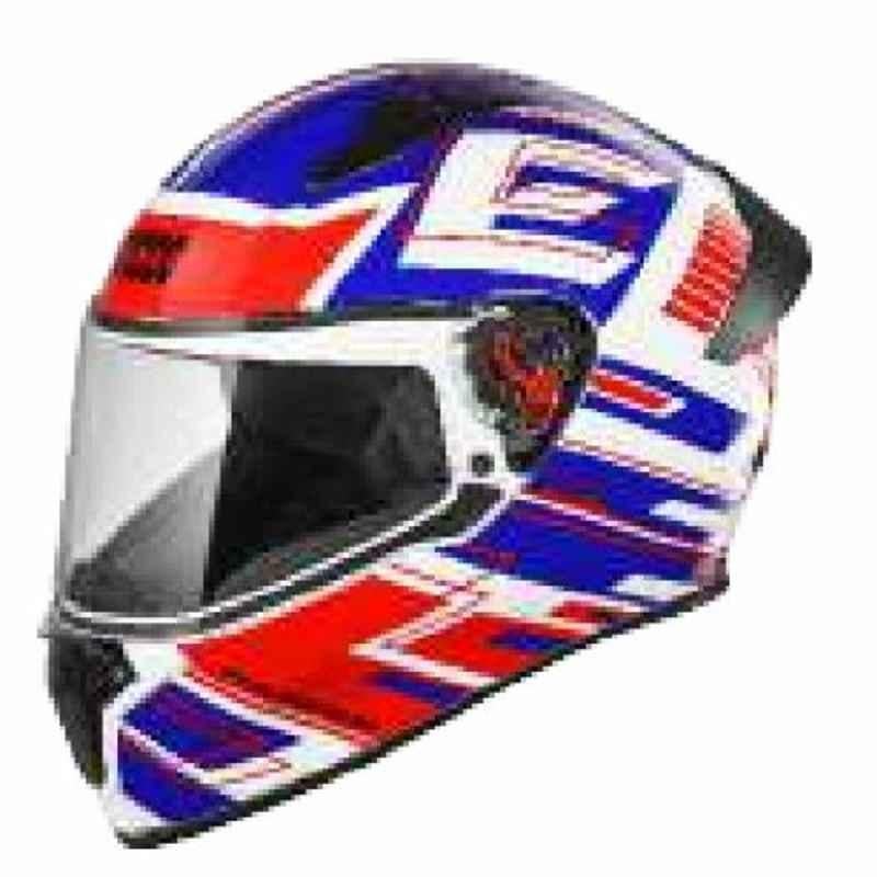 Studds Thunder D3 White N2 Full Face Motorcycle Helmet, Size: L
