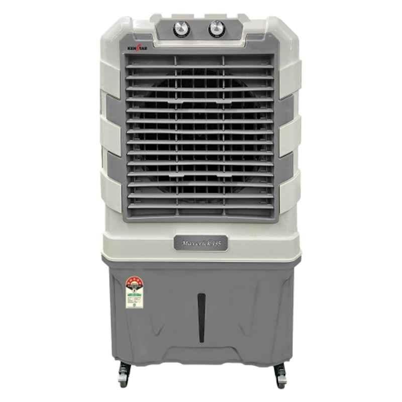 Kenstar Maverick 135 350W 135 Litre PP Light Grey Desert Air Cooler with Honeycomb Pad Cooling & 1 Year Warranty, kHC135LBCL