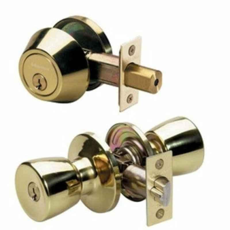 Master Lock 60-70mm Brass Polished Door Lock Knob, MLTUCO0603