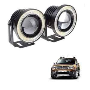 Kozdiko 2 Pcs 3.5 inch 15W High Power LED Projector COB Fog Light Set with White Angel Eye Ring for Renault Duster