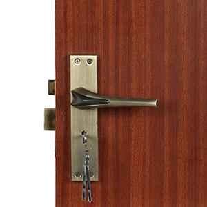 Voltizi 70mm ‎Zinc ‎Antique Finish Mortise Door Long Keyed Lock Set for Main Door Long Keyed, CRZ017