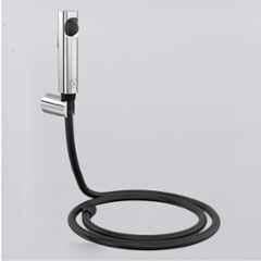 RN PTMT Silver & Black Chrome Finish Health Faucet with Hope Pipe & Wall Holder for Toilet Cleaning, RNHF5730