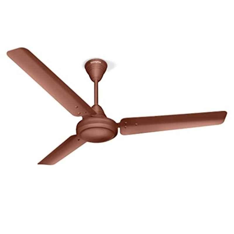 Crompton Energion Riviera 32W 345rpm Brown 3 Blade Ceiling Fan with 5 Years Warranty, CFENRIV56BRN5SRG, Sweep: 1400 mm