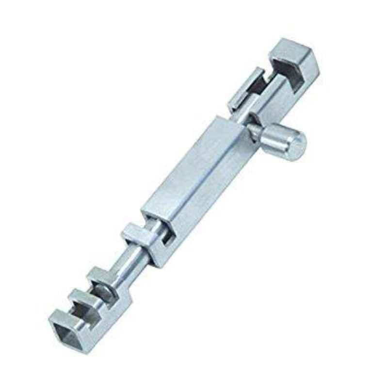 Smart Shophar 4 inch Stainless Steel Silver Square Section Tower Bolt, SHA40TW-SQSE-SL04-P1 (Pack of 6)