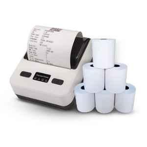 Niyama BT-801 3 inch Bluetooth Receipt Thermal Printer with Chargeable Battery Backup, 6 Pcs Paper Rolls & 1 Year Warranty