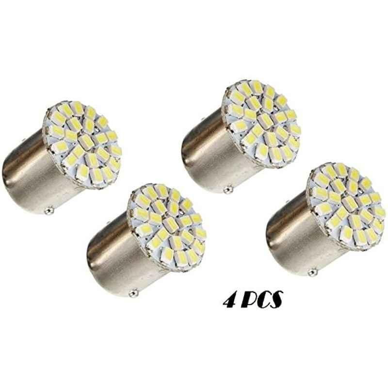 AOW 22 SMD (White) Led Indicator Bulb/Turn Signal Bulb Universal T-36 (Pack of 4) Universal for Bikes and Cars