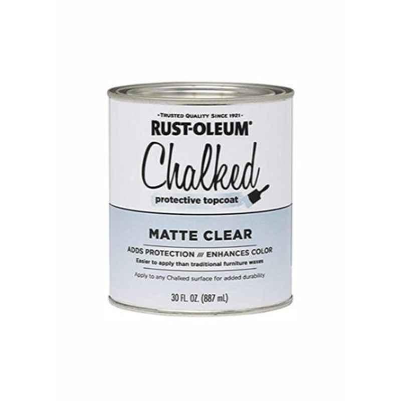 Rust-Oleum 30 Oz Clear Matte Chalked Protective Topcoat Paint, 10020066300460