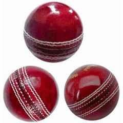 Matrica Leather Standard Red Professional Grade Impact Cricket Ball for Club Play (Pack of 3)