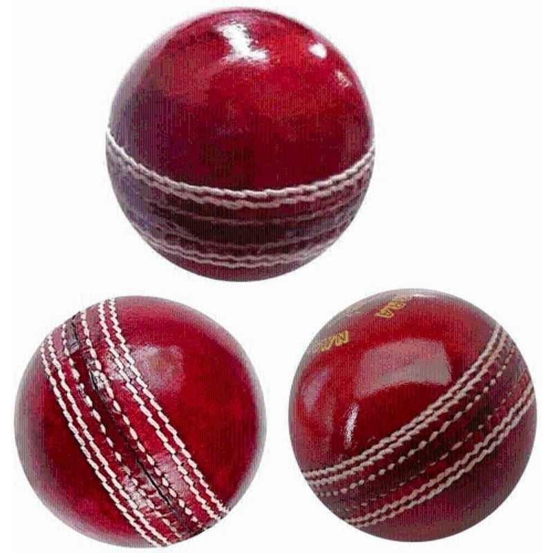 Matrica Leather Standard Red Professional Grade Impact Cricket Ball for Club Play (Pack of 3)
