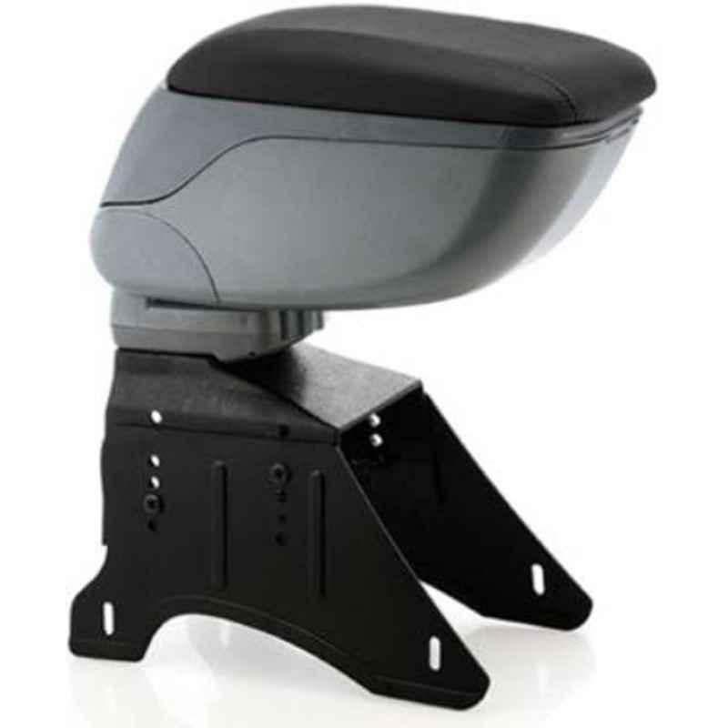 Auto Pearl Plastic & Leatherette Grey Armrest Console Box for Maruti Suzuki New Baleno