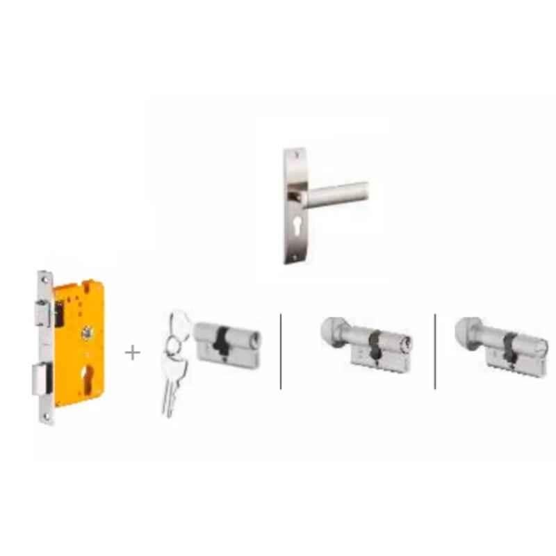 Dorset Dave HL DAV 8 inch Stainless Steel Lock Set with Coin & 60mm Knob Cylinder (Pack of 3)