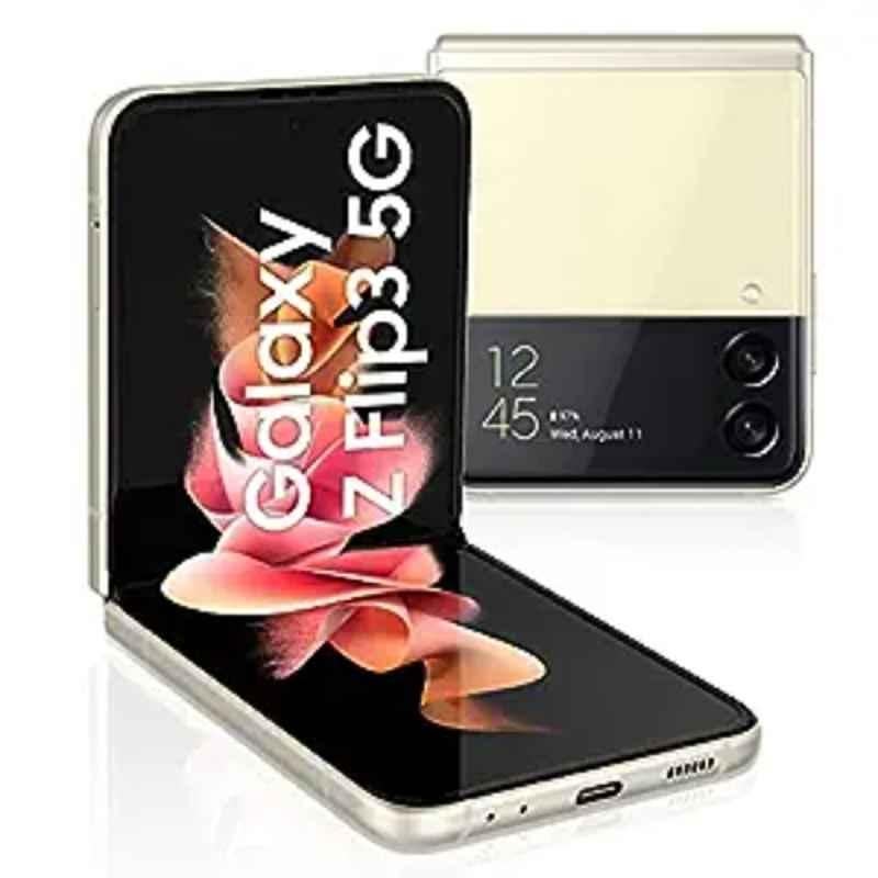 Samsung Galaxy Z Flip3 6.7 inch 8GB/128GB 3300mAh Cream FHD+ AMOLED 5G Smartphone, SMF711B