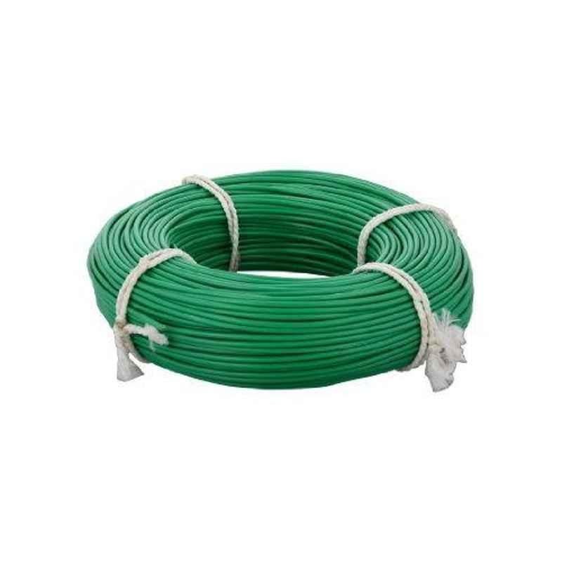 KEI 4 Sqmm Single Core HRFR Green Copper Unsheathed Flexible Cable, Length: 100 m