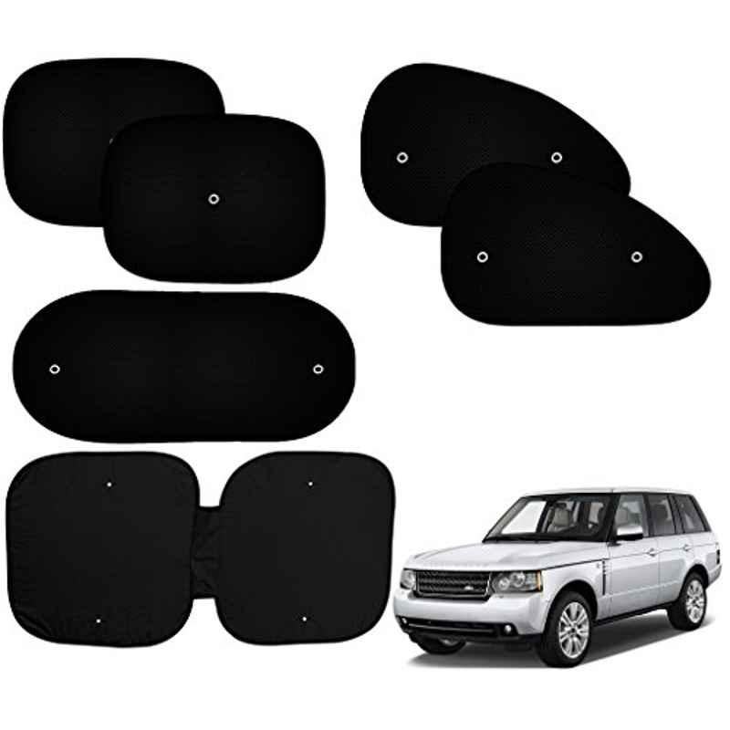 Auto Pearl 6 Pcs PVC & Mesh Black Window, Front & Rear Sun Shade Set for Land Rover Range Rover Sport