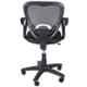High Living Chrome Net & Cloth Medium Back Black Office Chair (Pack of 2)