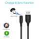 Portronics Konnect Flex Mini Black 25cm Long Micro USB Cable, POR-382 (Pack of 20)