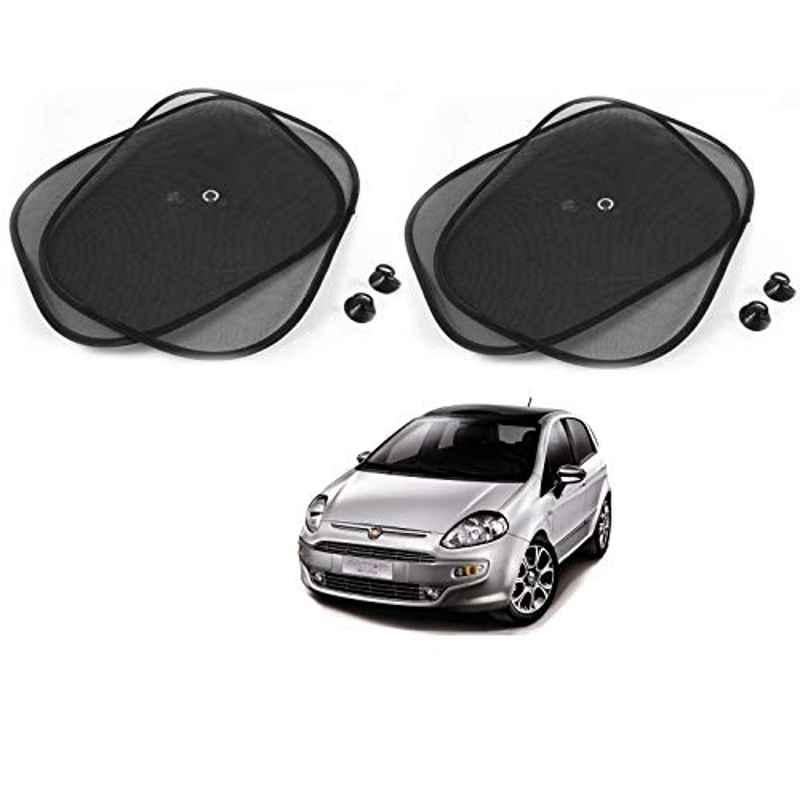 Kozdiko 4 Pcs Black Chipokoo Car Window Sunshade Curtain Set for Fiat Punto Evo, koz_79231