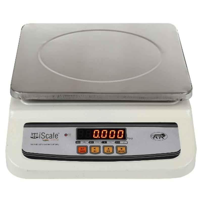 iScale i-02 20kg and 1g Digital Table Top Weighing Scale with Front and Back Double Display and 10x12 inch Pan Size