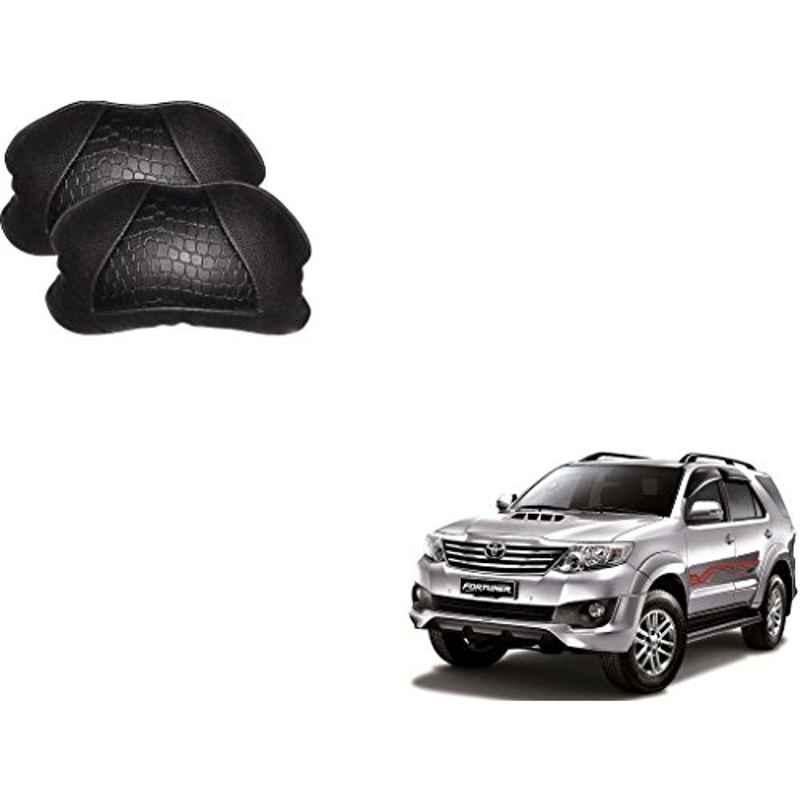 Kozdiko 2 Pcs Memory Foam Black Neck Rest Cushion Pillow Set for Toyota Fortuner