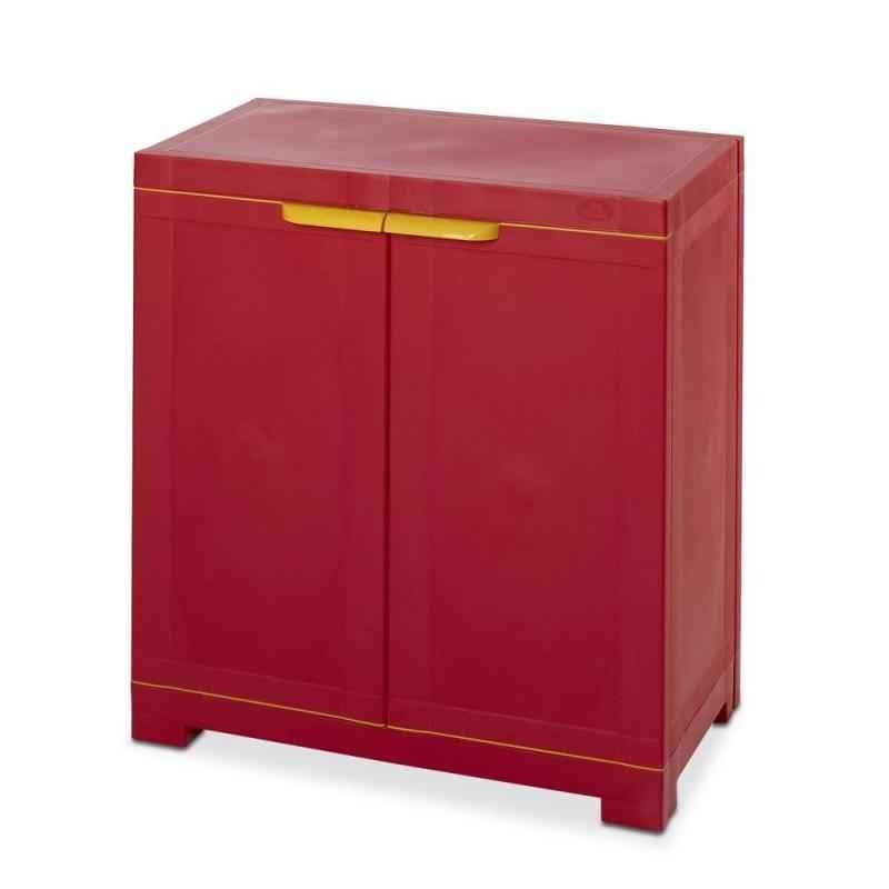 Nilkamal Freedom Mini Small Bright Red Plastic Storage Cabinet, FMSBRD/BRD/TYL/TYL, Dimension: 595x370x635 mm