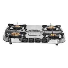 Faber Astra 4 Burners Manual Stainless Steel Cooktop