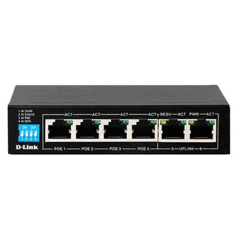 D-Link 6-Ports Unmanaged PoE Switch, DES-F1006P-E