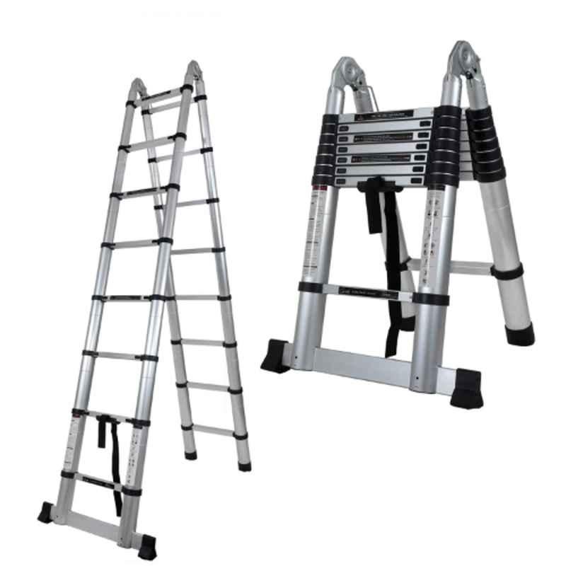 Corvids 16 Step 16.5ft Aluminium A Type Telescopic Ladder, CALT-D50