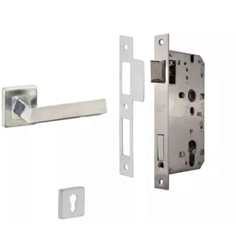 Dorset ML Series Fabio Stainless Steel Silver Chrome Finish Door Handle Lock Set with Mortise Latch