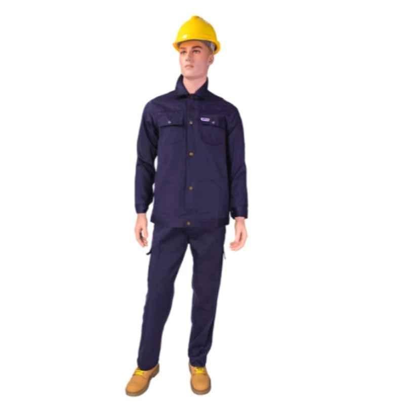 Ameriza Chief Navy Blue Cotton European Pant & Shirt, A105060401, Size: 5XL