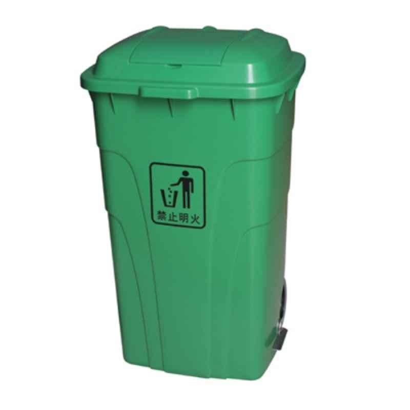 Baiyun 55x55x90cm 120L Green Solid Garbage Can, AF07302