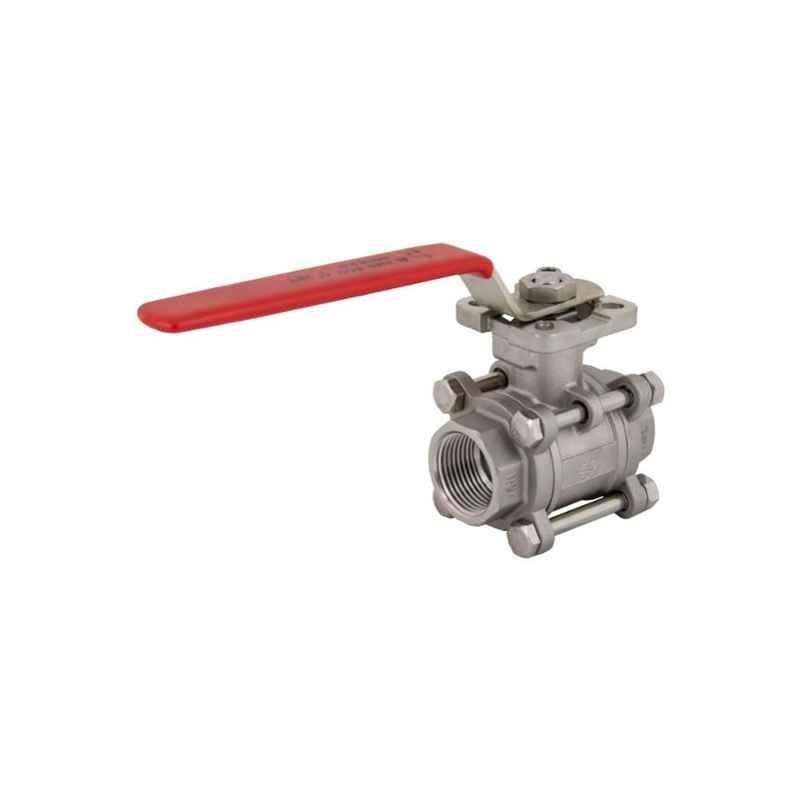 AMS Valves 1.1/4 inch 3PC Design Stainless Steel Ball Valve With NPT Locking Device, AMSSS10003PC32