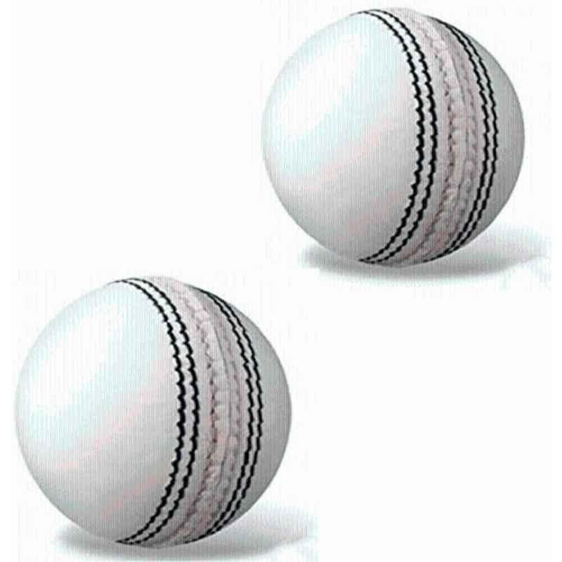 Matrica Leather Standard White Professional Grade Impact Cricket Ball for Club Play (Pack of 2)