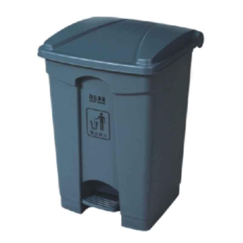 Baiyun 41x39.8x43.5cm 30L Gray Garbage Can with Pedal, AF07330