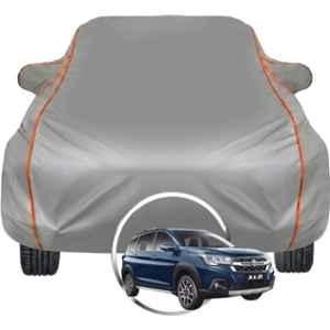 Allextreme Polyester Grey Piping Car Cover with Triple Stitched Reflective Piping for Maruti Suzuki XL6 All Model & Year, PV-GY-07