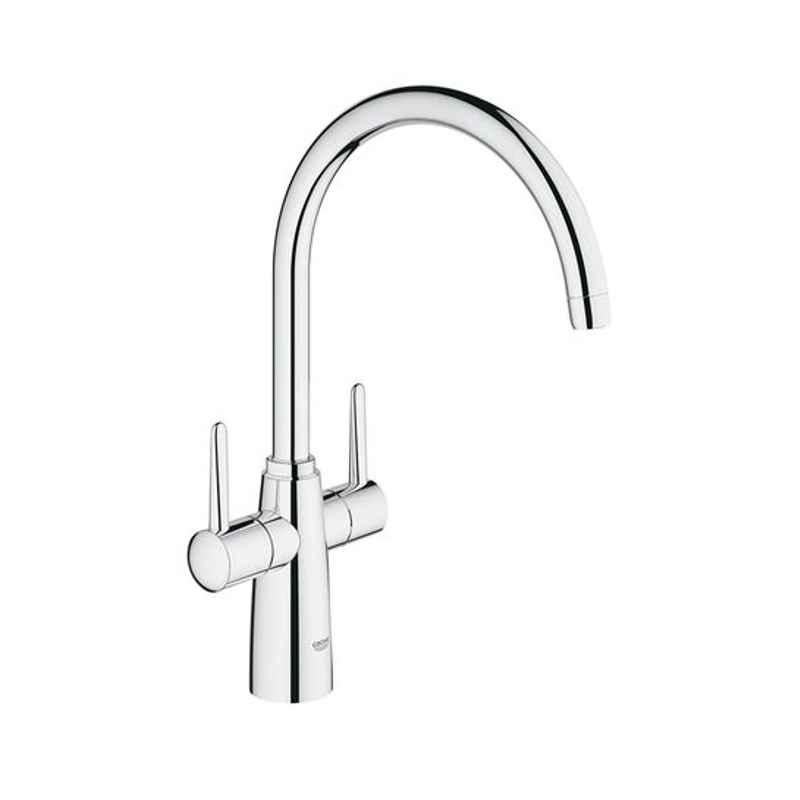 Grohe AMBI 37x12x22cm Combination Silver Two Handle Mixer Faucet, 30189000