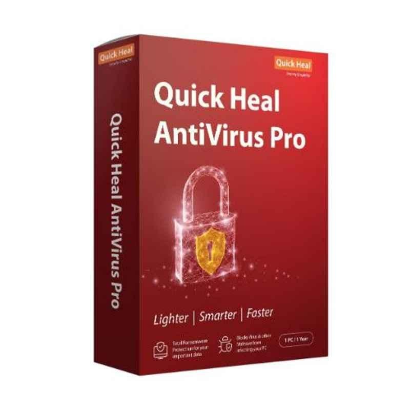 Quick Heal Antivirus Pro Latest Version for 2 Users 1 Year with DVD